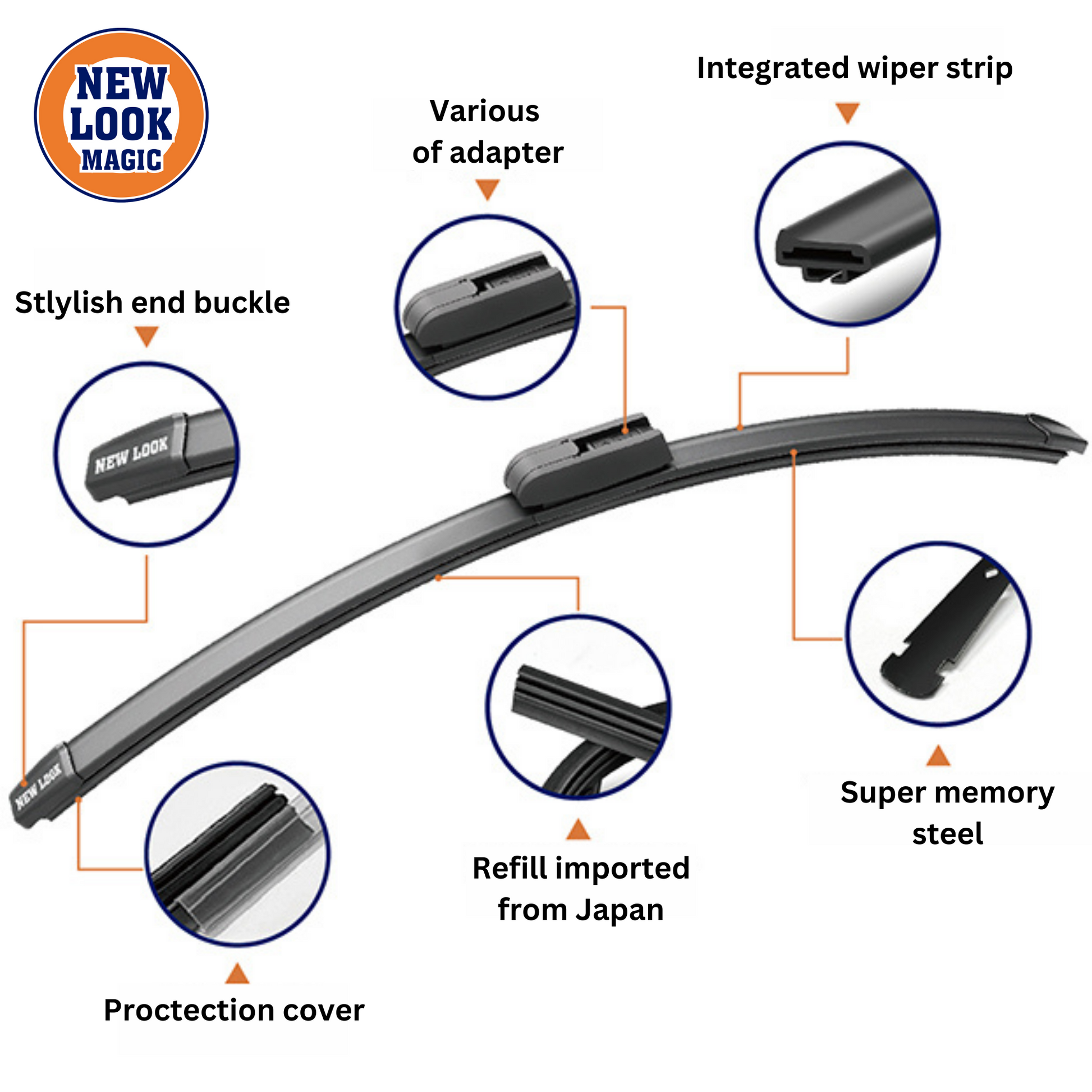 Toyota Avanza (W100) 2019 - Present Coating Wiper Blades