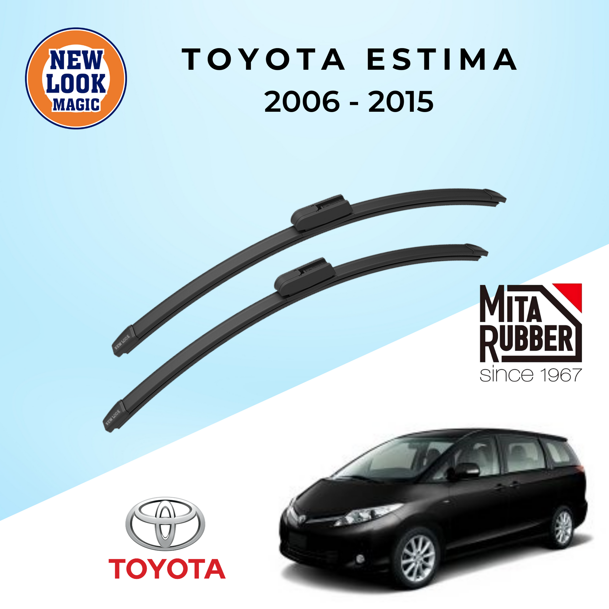 Toyota Estima (ACR50) 2005 - 2015 Coating Wiper Blades